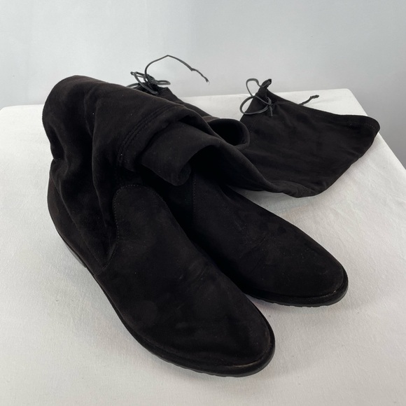 Stuart Weitzman Lowland Suede Over-the-Knee Boots in Black Size 5 - Picture 6 of 13